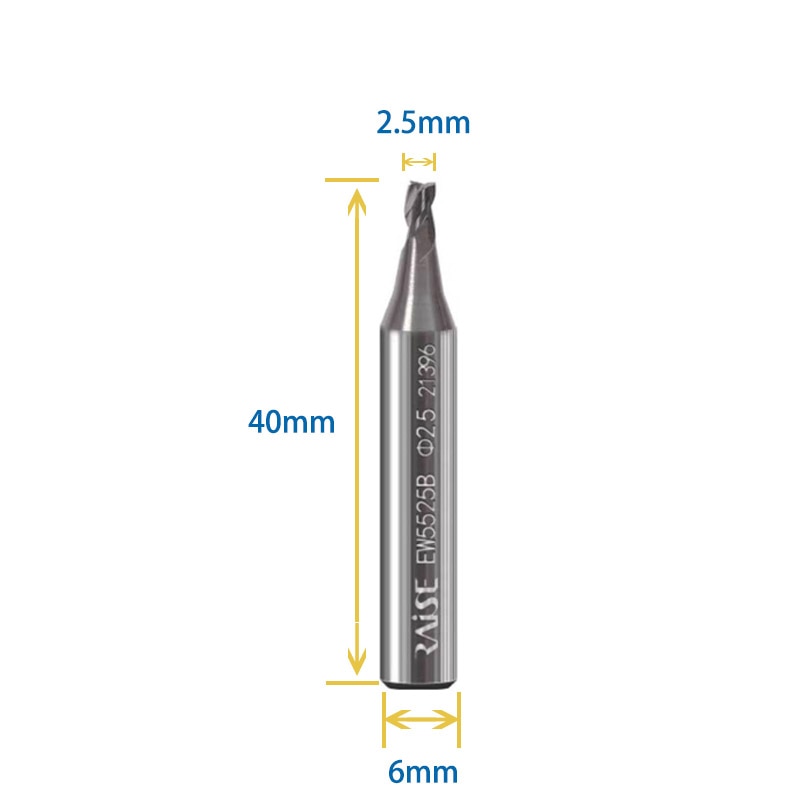 2.5mm end mill cutter for key machine