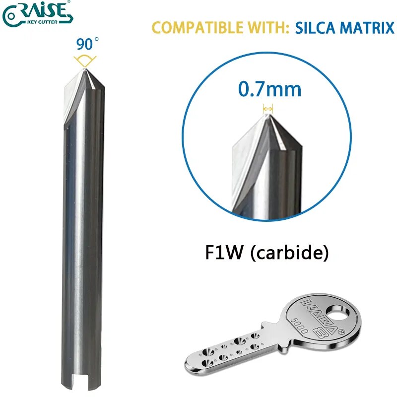 KABA Key Cutter F1W T1 Dimple Cutter 90° Compatible WIth SILCA Matrix ...