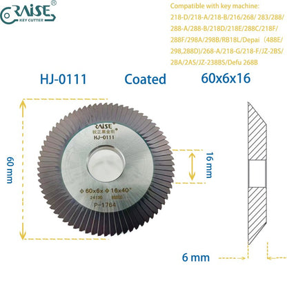 wenxing key milling cutter 60x6x16