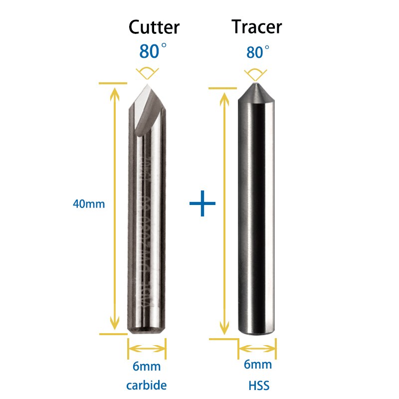 Carbide Dimple Cutter 90° 95° 100° 105° for Manual Laser Key Duplicators