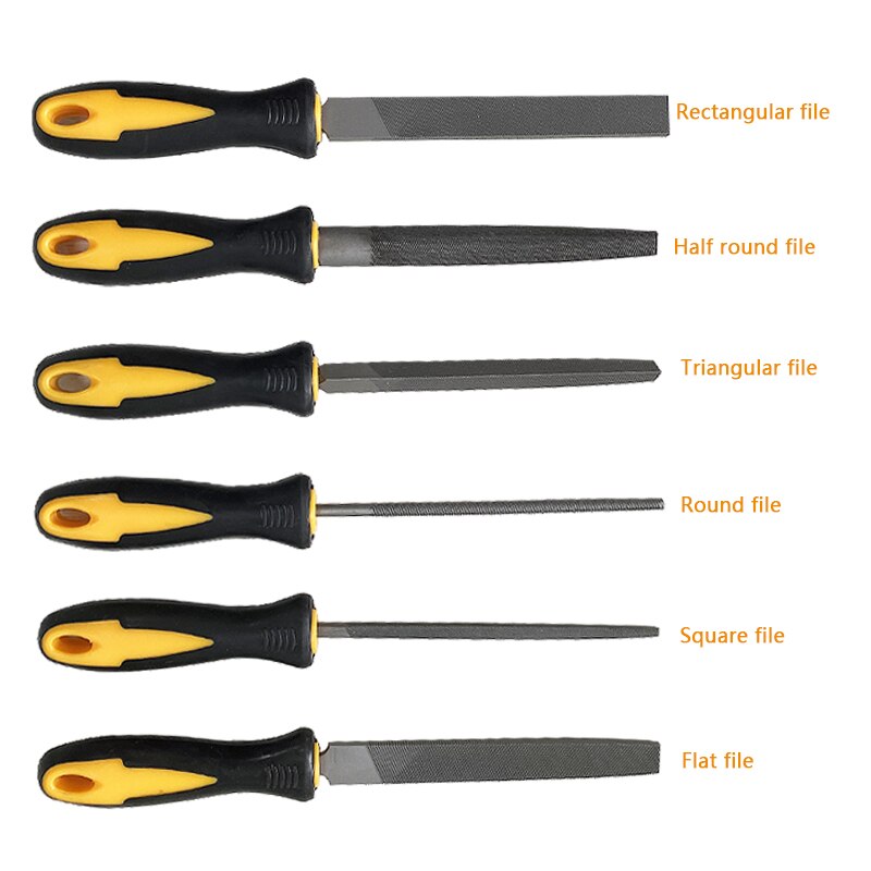 6-Piece of 4-inch Key File Set with Premium Grade T12 Drop Forged Alloy Steel Locksmith Tools