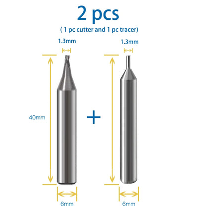 Key Cutter 1.3mm 1.4mm 1.8mm 2.2mm 2.7mm Milling Cutter For Vertical Key Cutting Machine WENXING DEFU