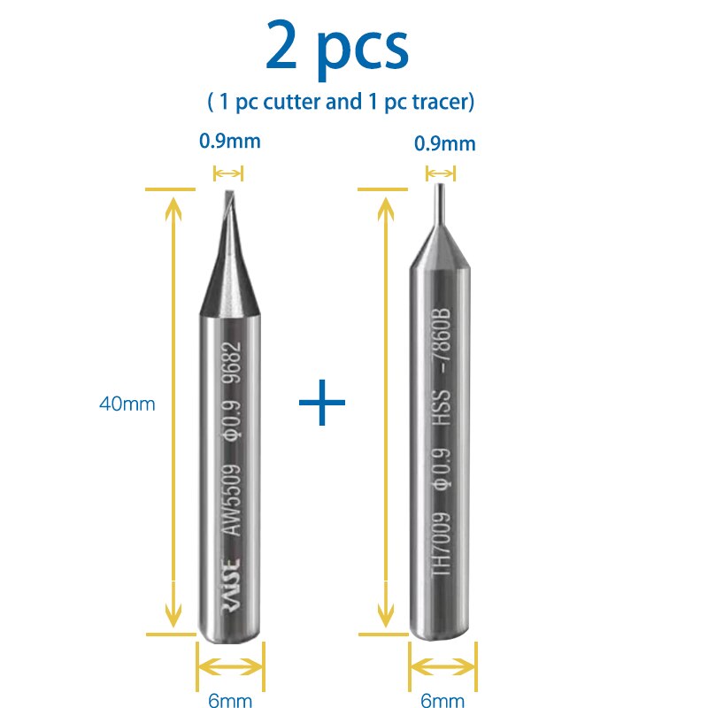 0.9mm end milling cutter