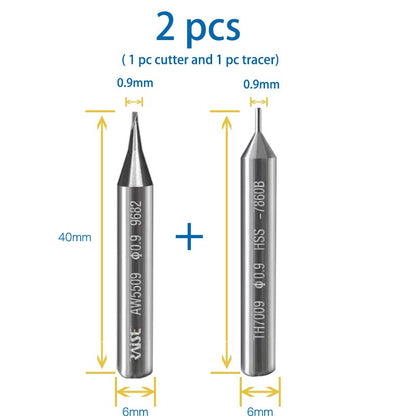 0.9mm end milling cutter