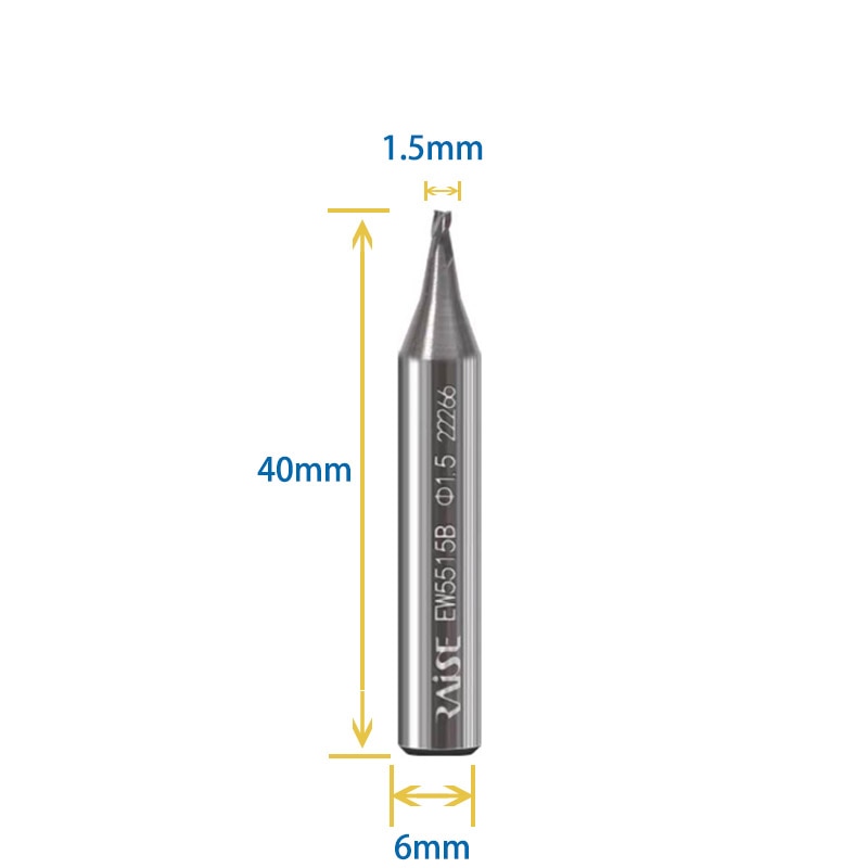 1.5mm end mill cutter for key machine