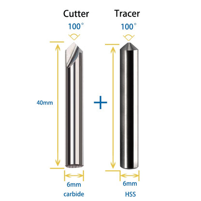 Carbide Dimple Cutter 90° 95° 100° 105° for Manual Laser Key Duplicators