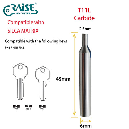 RAISE Cutter F11L T11L Compatible with SILCA MATRIX Key Cutting Machine
