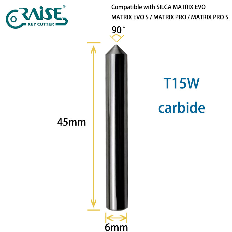 RAISE Carbide Cutter F15W T15W Compatible with SILCA Matrix Key Cutting Machines