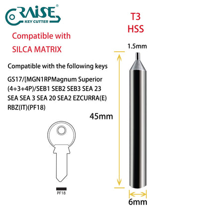 RAISE Cutter F3W T3 Compatible with SILCA F3 T3 SILCA MATRIX Key Cutting Machine