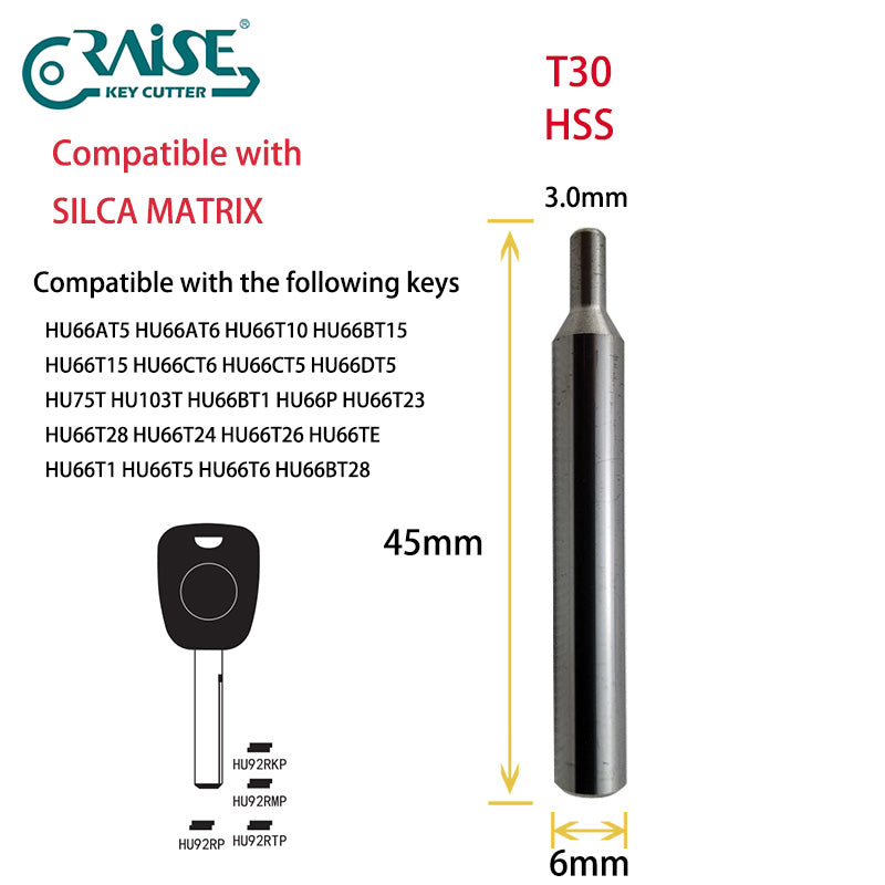 RAISE Cutter F30W T30 Compatible with SILCA F30 T30 SILCA MATRIX Key Cutting Machine