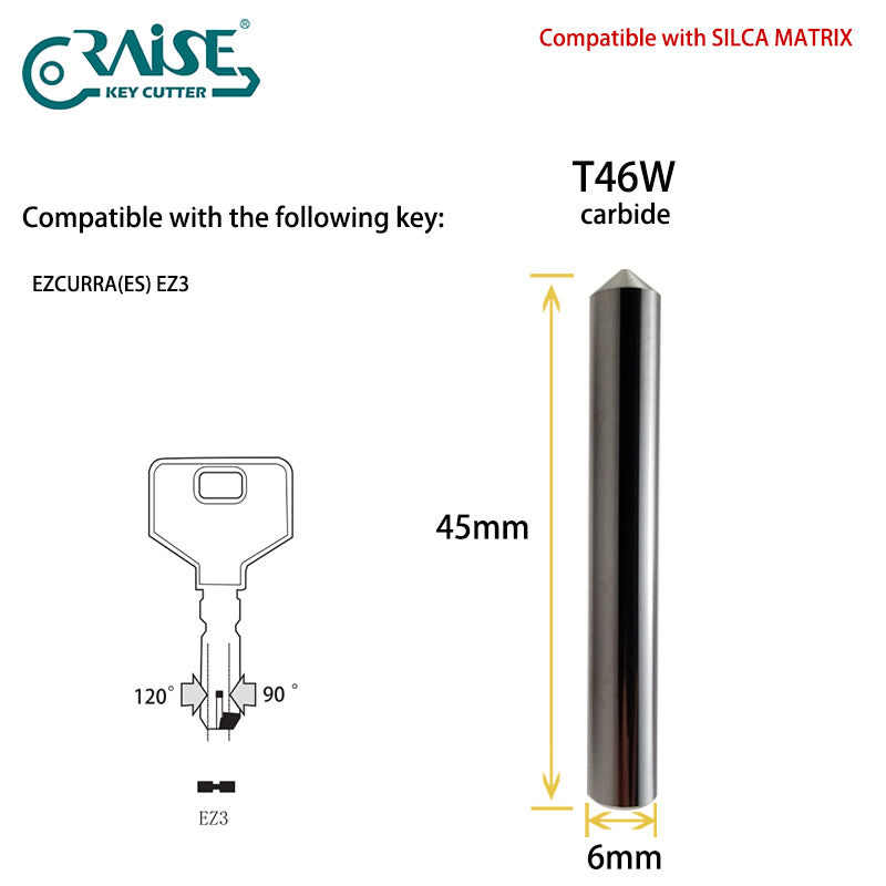 RAISE Cutter F46W T46W Compatible with SILCA F46 T46 SILCA MATRIX Key Cutting Machine