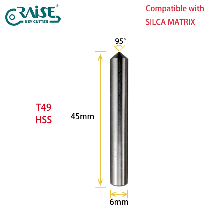 RAISE Cutter F49W T49 Compatible with SILCA Matrix Key Cutting Machines