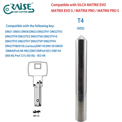 RAISE Cutter F4W T4 Compatible with SILCA F4 T4 SILCA MATRIX Key Cutting Machine