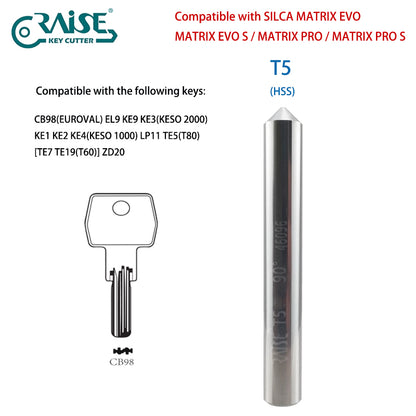 RAISE Cutter F5W T5 Compatible with SILCA F5 T5 SILCA MATRIX Key Cutting Machine