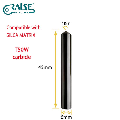 RAISE Carbide Cutter F50W T50W Compatible with SILCA Matrix Key Cutting Machines