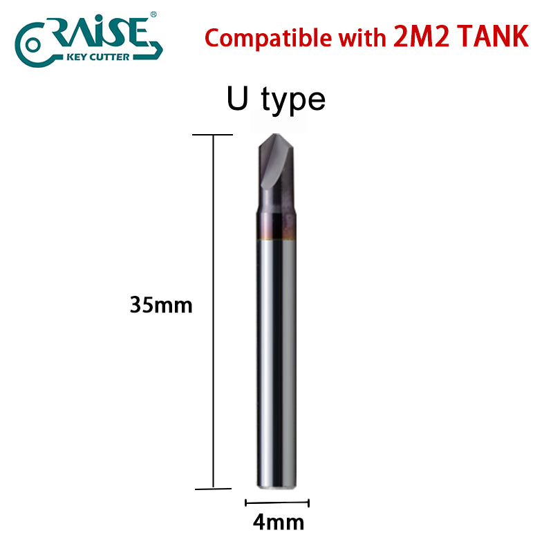 Milling Cutter 1.5mm 2.0mm 0.9mm U type W type M type V type Compatible with 2M2 Tank Automatic Key Cutting Machine