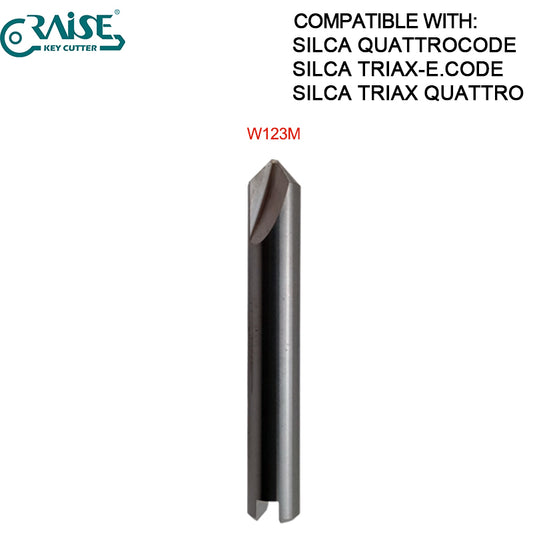 RAISE Milling Cutter W123M Compatible with SILCA W123 SILCA TRIAX QUATTRO QUATTROCODE Key Cutting Machine
