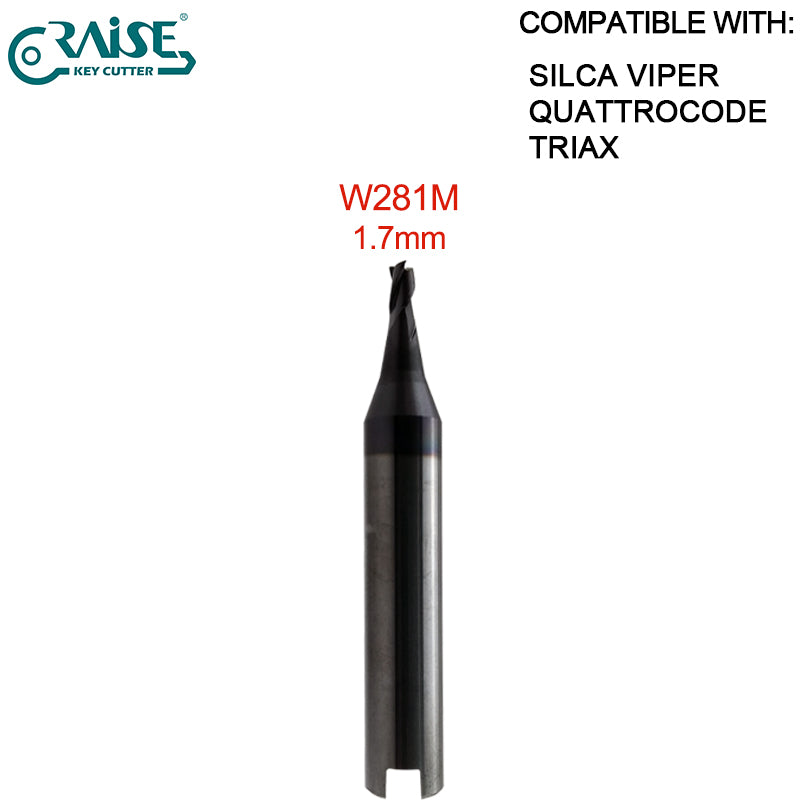 End Milling Cutter W114 W101 W129 W112 W302 W252 W326 W305 W285 W281 W268 W219 W134 SILCA QUATTROCODE TRIAX-e.code TRIAX QUATTRO SILCA VIPER Key Cutting Machine