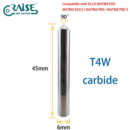 RAISE Carbide Cutter F4W T4W Compatible with SILCA F4 T4 SILCA MATRIX Key Cutting Machine