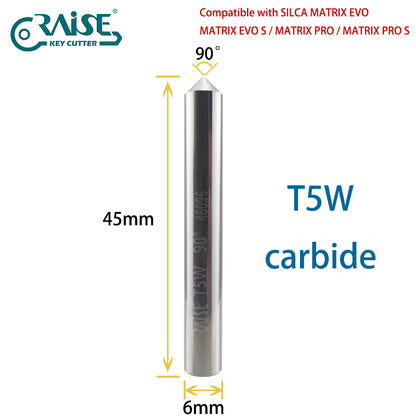RAISE Carbide Cutter F5W T5W Compatible with SILCA F5 T5 SILCA MATRIX Key Cutting Machine