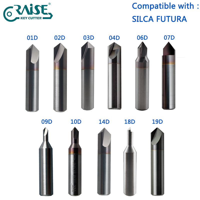 Dimple cutter 01D 02D 03D 05D 06D 07D 09D 10D 12D 14D 18D 19D Compatible with SILCA FUTRA Key Cutting Machine