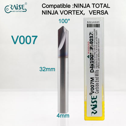 RAISE Milling Cutter V007 Compatible with KEYLINE V007 KEYLINE NINJA TOTAL NINJA VORTEX VERSA Key Duplicating Machine