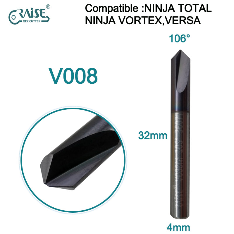 RAISE Milling Cutter V008 Compatible with KEYLINE V008 KEYLINE NINJA TOTAL NINJA VORTEX VERSA Key Duplicating Machine